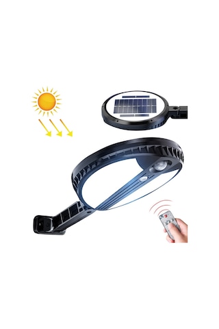 Sones 70 Led 450lm Ip65 Su Geçirmez Yuvarlak Güneş Enerjili Bahçe Lambası Gövdesi İndüksiyon Işık Sokak Lambası