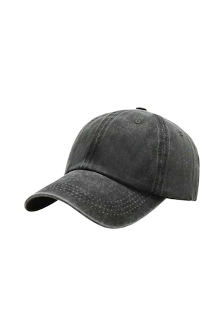 Tezzgelsin Unisex Eskitme Vintage Pamuklu Ayarlanabilir Beyzbol Kep Şapka 2'li Set Siyah - Haki