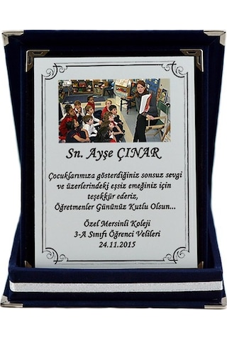 Öğretmenler Günü Hediyesi Fotoğraflı Ve Isimli Plaket