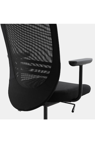 Flıntan Çalışma Sandalyesi, Siyah Kolçaklı Ergonomik Ofis Koltuğu