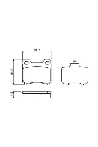 Mercedes E Serisi 124 300e 3.0 1985-1993 Bosch  Arka Balata Wva20687