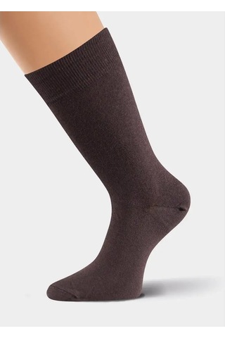 Clever Wear Yüksek Uzun Kahverengi Çorap Seti 10 Çift Pamuk 125981950 Kahverengi