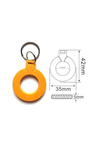 13.56mhz Rfıd Halka Tip Tag Sarı Nfc Uıd Kimlik No Değiştirilebilir Etiket Anahtarlık Manyetik Prox