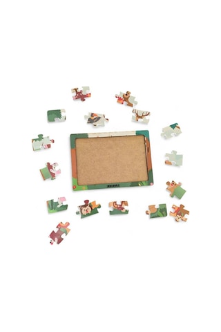 Hayvanlar Alemi 10 - 16 Parça Eğitici Öğretici Ahşap Çocuk Puzzle Yapboz Bebek Çocuk Oyuncak