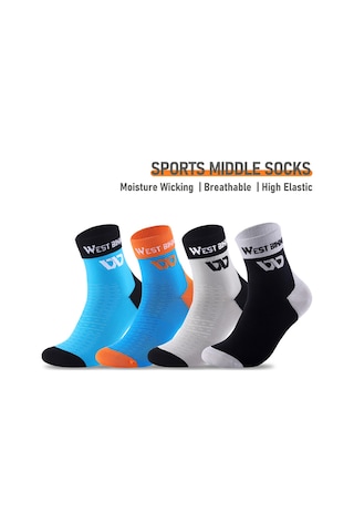 Vkemall Çorap Bisiklet Sürme Orta Baldır Çorapları Bisiklet Bisiklet Çorapları Yumuşak Nefes A Gri