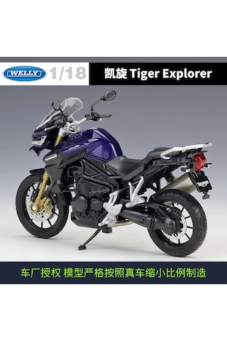 1/18 Ölçekli Küçük Welly Triumph Tiger Explorer 1200 800 Touring Motosiklet Tiger Explorer