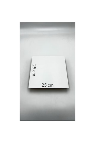10 Adet 25x25 Cm Mdf Beyaz Pasta Altlığı Tıny Wonders Beyaz / Kahverengi