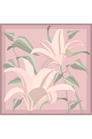 Belli Twill İpek Eşarp 4035-11 Pudra Pembe