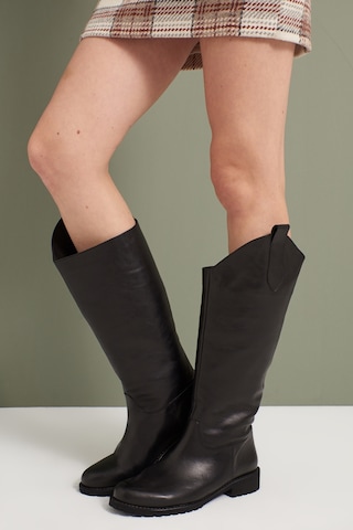 Ziya, Kadın Hakiki Deri Çizme 15319z8022 Siyah 10319 8022 000 Siyah