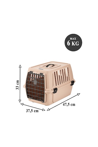 Pribor Kedi Köpek Evcil Hayvan Taşıma Çantası 47,5 X 33,5 X 33 Cm Bej