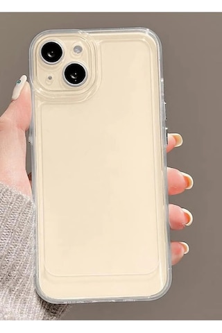İphone 13 / 14 Uyumlu Köşe Korumalı Şeffaf Silikon Yumuşak Baskılı Telefon Kılıfı