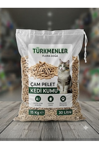 Çam Pelet Kedi Kumu Tozsuz Yakacak 15 Kğ 30l