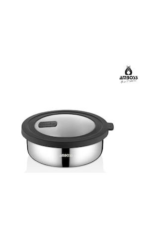 Nova 2 Parça Paslanmaz Çelik Saklama Kabı 18 Cm Sku: Smgstk642b318680 Açık