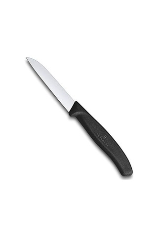 6.7403 Swissclassic 8cm Düz Soyma Bıçağı, Siyah Çok Renkli