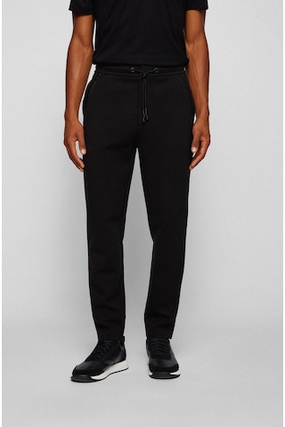 HUGO BOSS JERSEY TROUSERS PAMUK KARIŞIMLI, KAVİSLİ LOGOLU EŞOFMAN Siyah