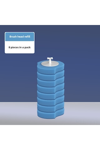 Teltree Ev İçin Tek Kullandım Atılan Tuvalet Fırçası Seti: Çözünür Değişim Ucu, Uzun Sap, Tüm Köşelerde Temizlik 8 Adet Değişim Ucu Diğer