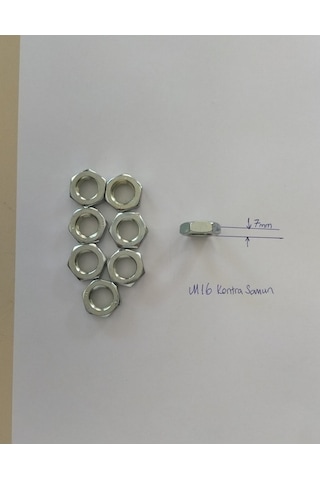 M16 Galvaniz Kaplı Kontra Somun Dın 936- 50 Adet
