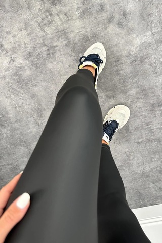 Winmoda34 Lüx Kalite Oslofit Çatlamayan İthal Kumaş Mat Deri Tayt Siyah