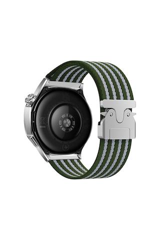 Gear S3 Ecrz Krd-133 22mm Naylon Kumaş Hasır Örgülü Kordon - Yeşil