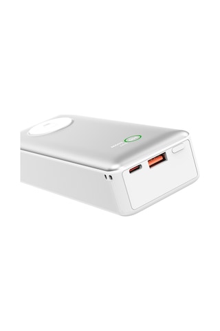 Wiwu Wi-p023 Elite Serisi Dijital Led Göstergeli Akıllı Saat Kablosuz Powerbank 20000mah 145w Gümüş Gümüş