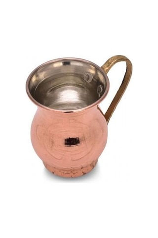 Turna Bakır Mini Zemzem Maşrapa Düz 100 ML Kırmızı Turna0496-1