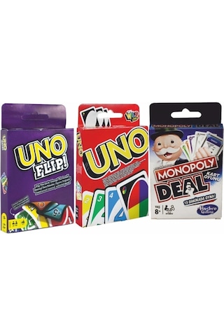uno klasik uno flip monopoly deal 3 lü set uno klasik uno flip monopoly deal 3 lü set