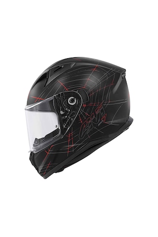 Givi 50.7 Phobia Kapalı Motosiklet Kaskı Mat Siyah - Kırmızı