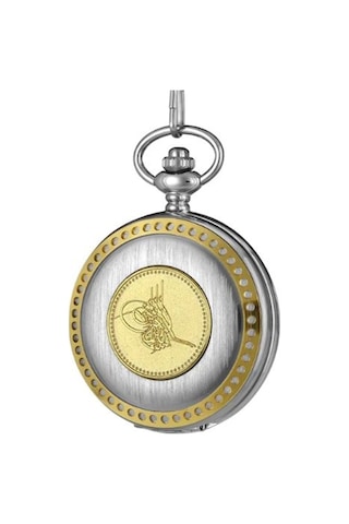 Hediye Vakti Kişiye Özel Osmanlı Tuğra Kabartmalı Retro Köstekli Cep Saati