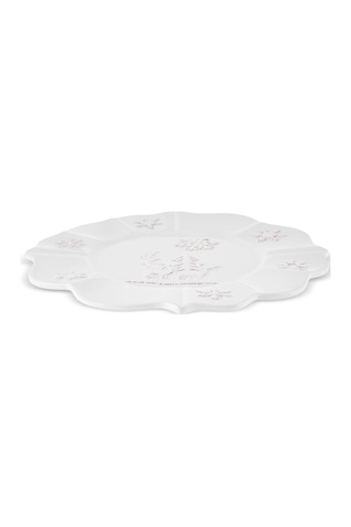 Karaca New Year Yılbaşı Snowy Servis Tabağı 29 Cm Beyaz