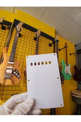 Elektro Gitar Stratocaster Tremolo Arka Yay Kapağı Beyaz