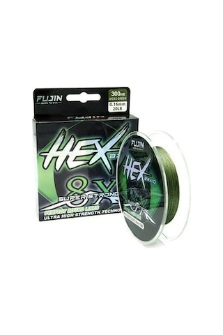 Fujin Hex Braid 8x 300mt Moss Green Pe İp Misina-657 Fujin Hex Braid 8x 300mt Moss Green Pe İp Misina-657