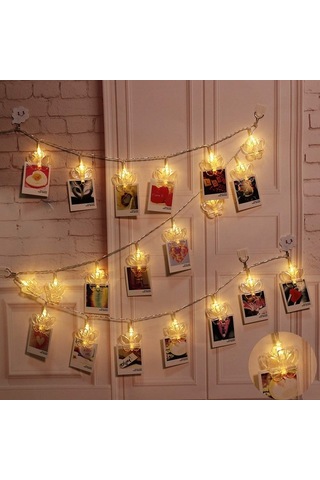 Dekor Düğün Işıkları Kelebek Mandal Led Işık Gün Işığı Led Işık Butterfly Clips Led Pilli Led Işık Gün Işığı