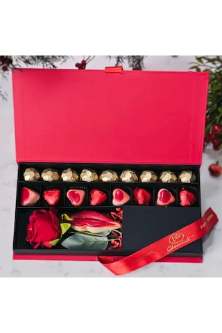 Sevgililer Günü Çikolatalı Gül Kutusu