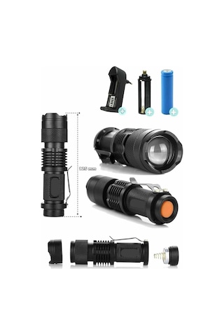 Zoomlu El Feneri Su Geçirmez El Feneri Kama Star Km82