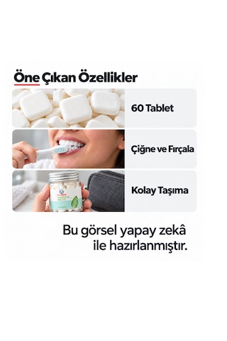 Yues Diş Macunu Tableti 60 Çiğnenebilir Tablet Gs-009m