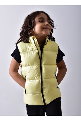 Banada Moda Erkek Çocuk Mat Sarı Şişme Yelek
