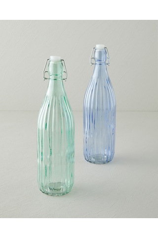 English Home Striatus Cam Şişe 1000 Ml Yeşil Teşhir Ürün