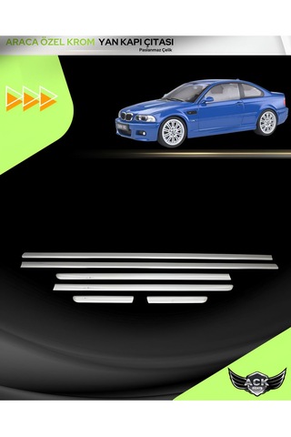 Bmw E46 Araca Özel Üretim Krom Yan Kapı Çıtası A+ Paslanmaz Çelik