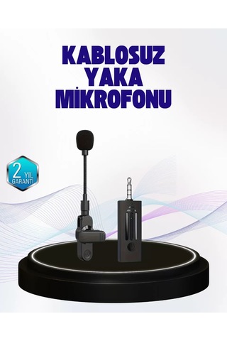 360 Derece Ses Algılamalı Kablosuz Yaka Mikrofonu 2.4 Ghz Bluetooth 5.2 Type-c Şarjlı 3.5 Mm Mh-hs5619-1731