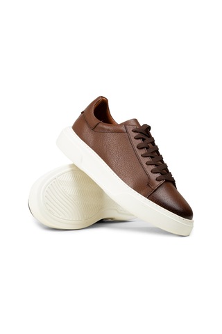Deery Erkek Hakiki Deri Taba Renk Sneaker Ayakkabı - 04651mtbae01