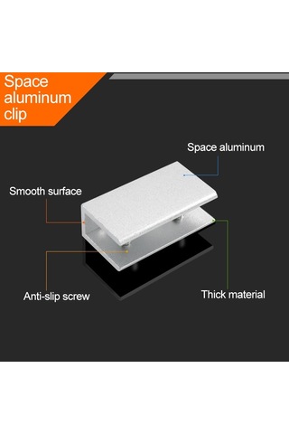 Sones 10 Adet Tek Delikli Alüminyum Alaşımlı Cam Sabitleme Klipsi, S, 20mm