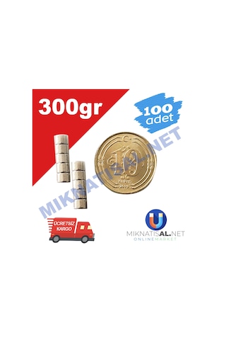 3X2Mm Silindir Disk Güçlü Neodyum Mıknatıs 100 Adet