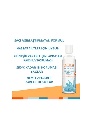 Cantu Weightless Isı Koruyucu Ve Parlaklık Veren Saç Serumu - Dalgalı Ve Kıvırcık Saçlar 100 Ml