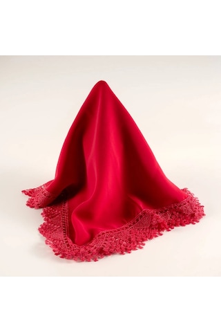İğne Oyalı Şal Namaz Örtüsü, 144x68 Cm. Fuşya Pembe Fuşya