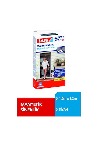 Mıknatıslı Kapı Sineklik Büyük 1,0m X 2,2m Siyah 1 Adet