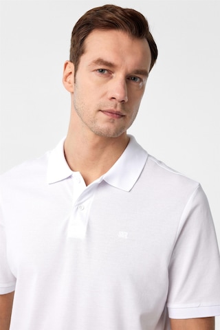 Süvari Beyaz Regular Düz Polo Yaka Tişört-37396 Beyaz