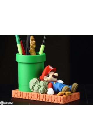 Mario Temalı 3d Baskı Kalemlik Demonte Gönderim