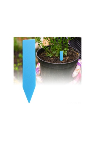 Ximistore9 100 Adet Mavi Pvc Bahçe Bitki Etiketi 5x1cm - Su Geçirmez Uv Dayanıklı Bitki İsmi Etiketleri