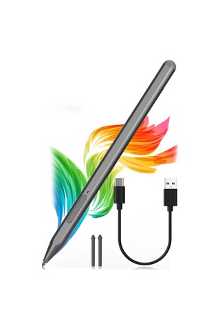 Singree Mpp Protokolü Aktif Kalem - Surface, Asus, Sony, Hp, Dell İçin Doksan Saat Kullanim Süresi, Hizli Şarj, El Yakinligi Engelleme, Gri