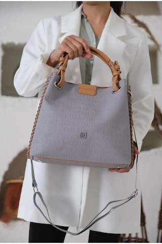 Just Polo Premium Askılı Çantası Çapraz Askılı Günlük Çanta Şık El Ve Askılı Çantası Gri-taba